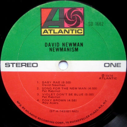 David "Fathead" Newman : Newmanism (LP, Album, MO)