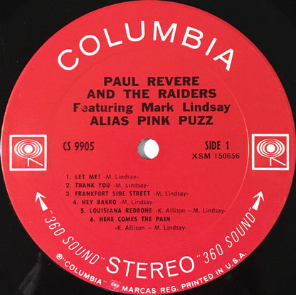Paul Revere & The Raiders Featuring Mark Lindsay : Alias Pink Puzz (LP, Album, Ter)