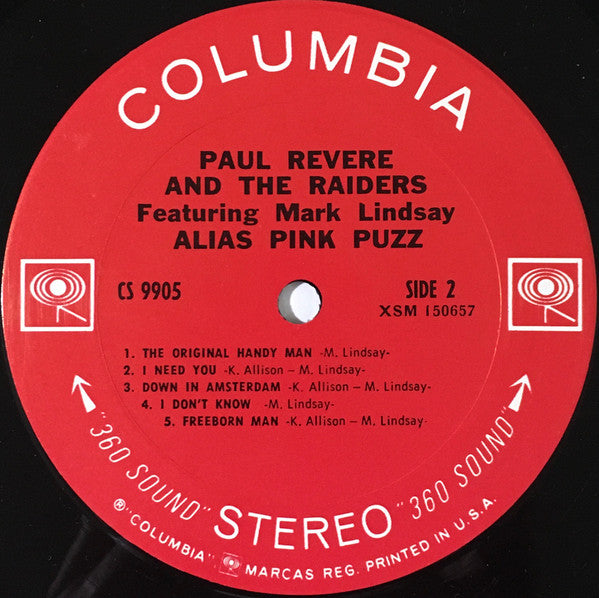 Paul Revere & The Raiders Featuring Mark Lindsay : Alias Pink Puzz (LP, Album, Ter)