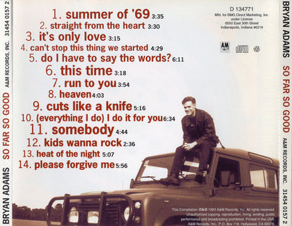 Bryan Adams : So Far So Good (CD, Comp, Club)