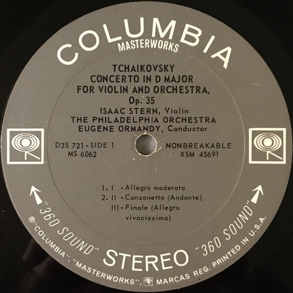 Isaac Stern, The Philadelphia Orchestra, Eugene Ormandy, Pyotr Ilyich Tchaikovsky, Felix Mendelssohn-Bartholdy : Violin Concerto In D Major / Violin Concerto In E Minor (LP, RE)