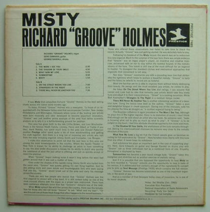 Richard "Groove" Holmes : Misty (LP, Album)
