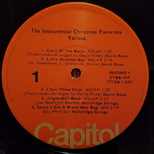 Various : The Instrumental Christmas Favorites (2xLP, Comp)
