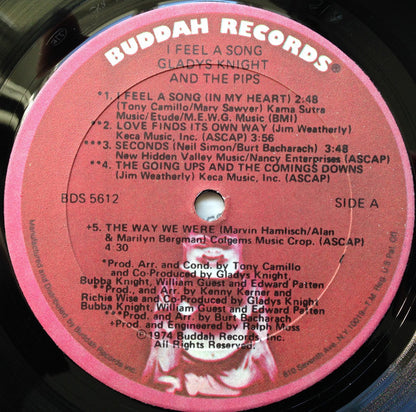 Gladys Knight And The Pips : I Feel A Song (LP, Album, Son)