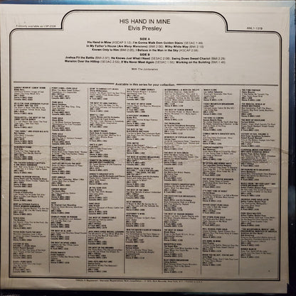 Elvis Presley : His Hand In Mine (LP, Album, RE, Ind)