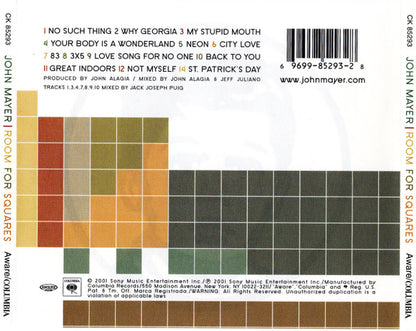 John Mayer : Room For Squares (CD, Album)