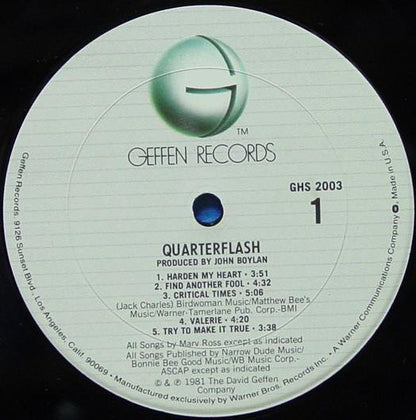 Quarterflash : Quarterflash (LP, Album, Club, CRC)