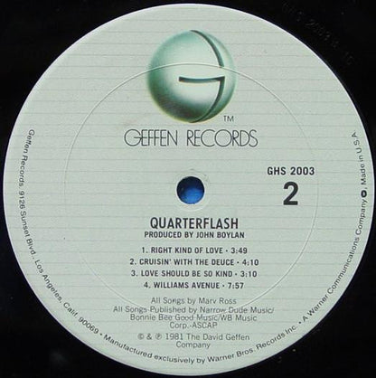 Quarterflash : Quarterflash (LP, Album, Club, CRC)
