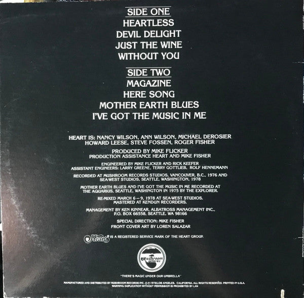 Heart : Magazine (LP, Album, RE, Gol)