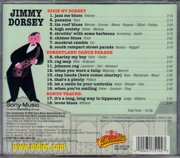 Jimmy Dorsey : Dixie By Dorsey / Dorseyland Dance Parade (CD, Comp)
