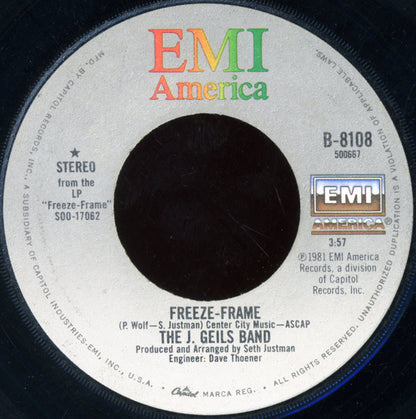 The J. Geils Band : Freeze-Frame (7", Jac)