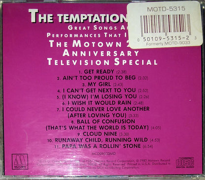 The Temptations : Great Songs And Performces That Inspired The Motown 25th Anniversary T.V. Special (CD, Comp, RE, RM)