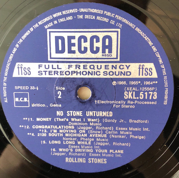 The Rolling Stones : No Stone Unturned (LP, Comp, RE)