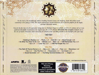 Sarah McLachlan : Mirrorball: The Complete Concert (2xCD, Album, Copy Prot., RM)