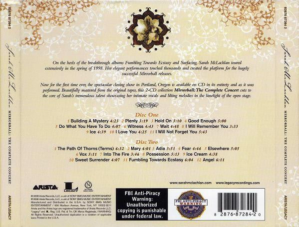 Sarah McLachlan : Mirrorball: The Complete Concert (2xCD, Album, Copy Prot., RM)