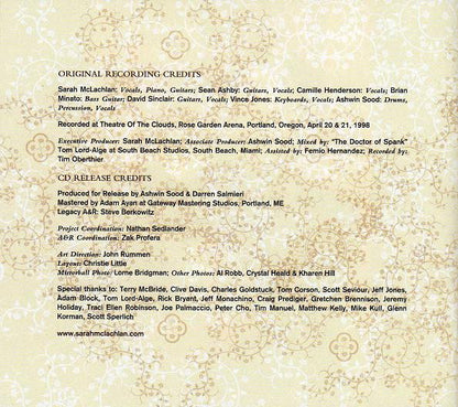 Sarah McLachlan : Mirrorball: The Complete Concert (2xCD, Album, Copy Prot., RM)