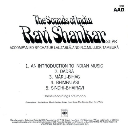 Ravi Shankar : The Sounds Of India (CD, Album, Mono, RE)