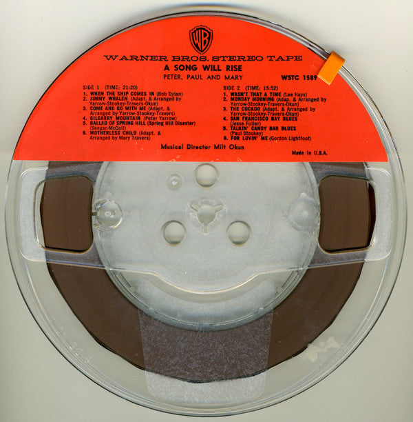 Peter, Paul & Mary : A Song Will Rise (Reel, 4tr Stereo, 7" Reel, Album, Amp)