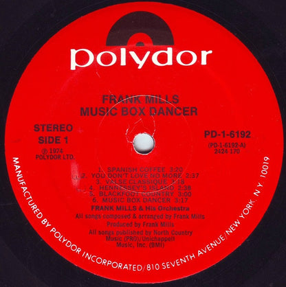 Frank Mills : Music Box Dancer (LP, Album, Mon)