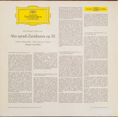 Richard Strauss - Berliner Philharmoniker, Karl Böhm : Also Sprach Zarathustra, Op. 30 (LP)