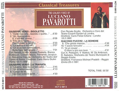 Luciano Pavarotti : The Golden Voice Of Luciano Pavarotti (CD, Comp)