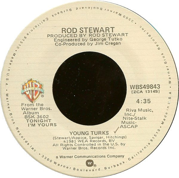 Rod Stewart : Young Turks (7", Jac)