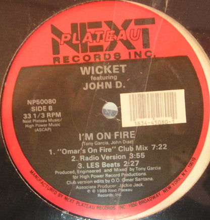 Wickett Rich Featuring John D : I'm On Fire (12")