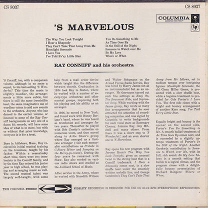 Ray Conniff & His Orchestra : 'S Marvelous (LP, Album, RE)