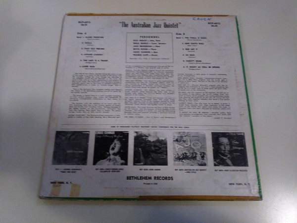 The Australian Jazz Quintet : At The Varsity Drag (LP, Mono, RE, Var)