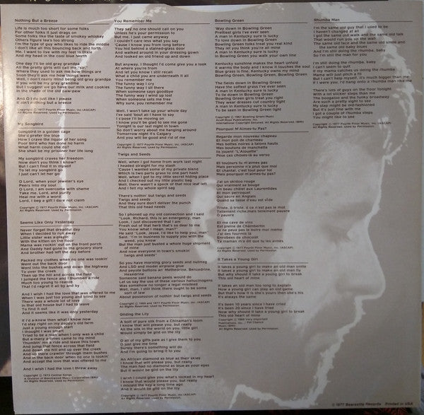 Jesse Winchester : Nothing But A Breeze (LP, Album, Win)