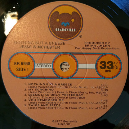 Jesse Winchester : Nothing But A Breeze (LP, Album, Win)