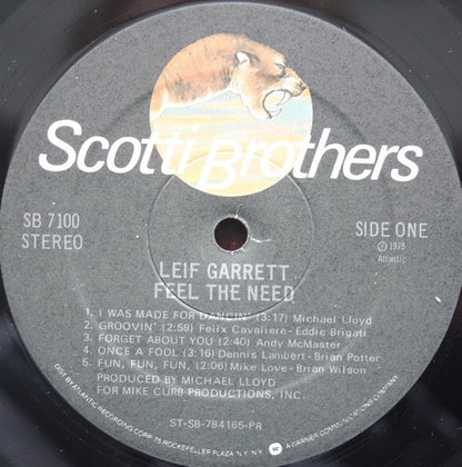Leif Garrett : Feel The Need (LP, Album, PR-)