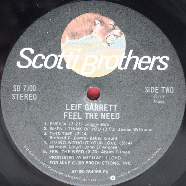 Buy Leif Garrett : Feel The Need (LP, Album, PR-) Online for a