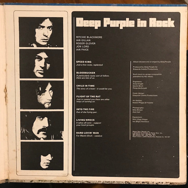 Deep Purple : In Rock (LP, Album, Pit)