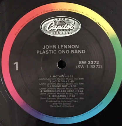 John Lennon / The Plastic Ono Band : John Lennon/Plastic Ono Band (LP, Album, RP, Rai)