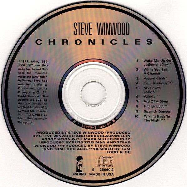 Buy Steve Winwood : Chronicles (CD, Comp) Online for a great price