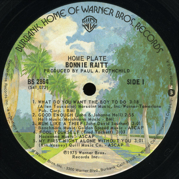 Bonnie Raitt : Home Plate (LP, Album, Ter)
