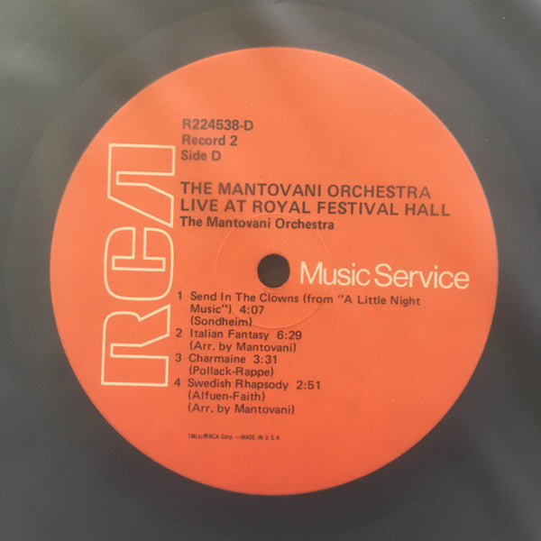 The Mantovani Orchestra : Live At Royal Festival Hall (LP)