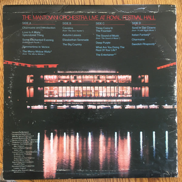 The Mantovani Orchestra : Live At Royal Festival Hall (LP)