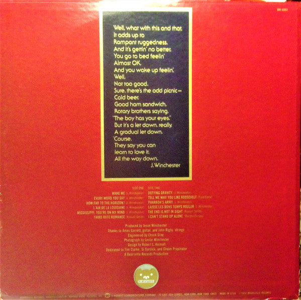 Jesse Winchester : Learn To Love It (LP, Album)