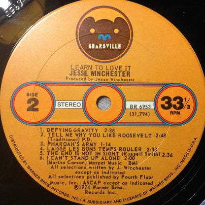 Jesse Winchester : Learn To Love It (LP, Album)