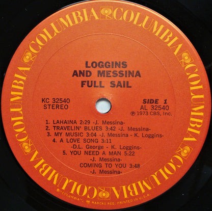 Loggins And Messina : Full Sail (LP, Album, Pit)