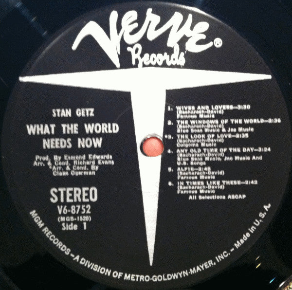 Buy Stan Getz : What The World Needs Now - Stan Getz Plays 