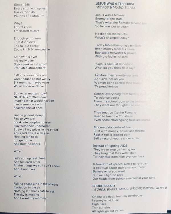 Jello Biafra With Nomeansno : The Sky Is Falling And I Want My Mommy (Cass, Album)