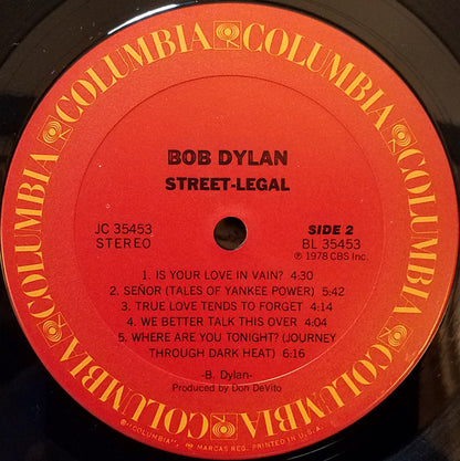 Bob Dylan : Street-Legal (LP, Album, Pit)
