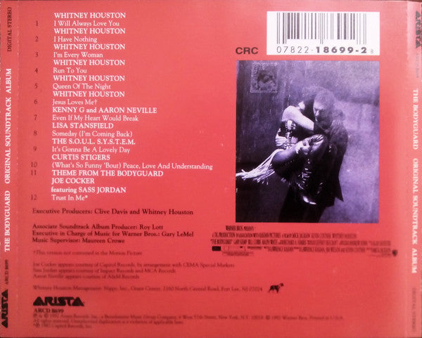 Various : The Bodyguard (Original Soundtrack Album) (CD, Album, Club, CRC)