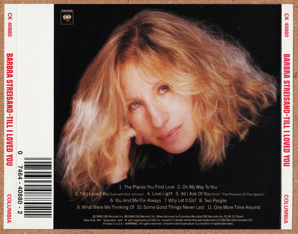 Barbra Streisand : Till I Loved You (CD, Album)