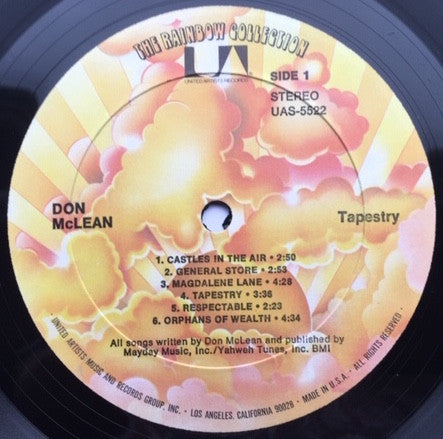 Don McLean : Tapestry (LP, Album, RE)