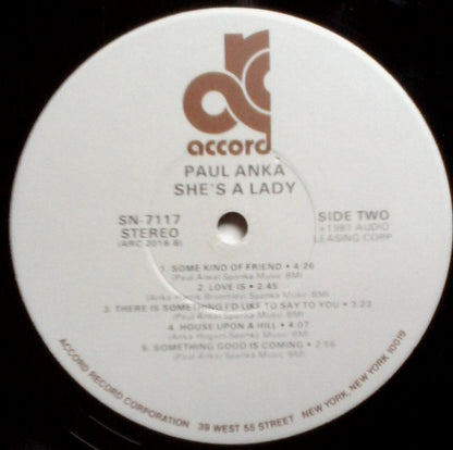 Paul Anka : She's A Lady (LP, Comp)