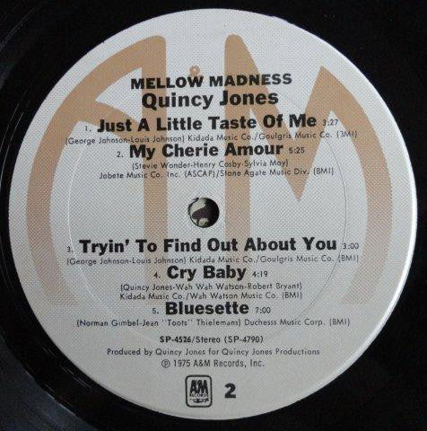 Quincy Jones : Mellow Madness (LP, Album, Pit)